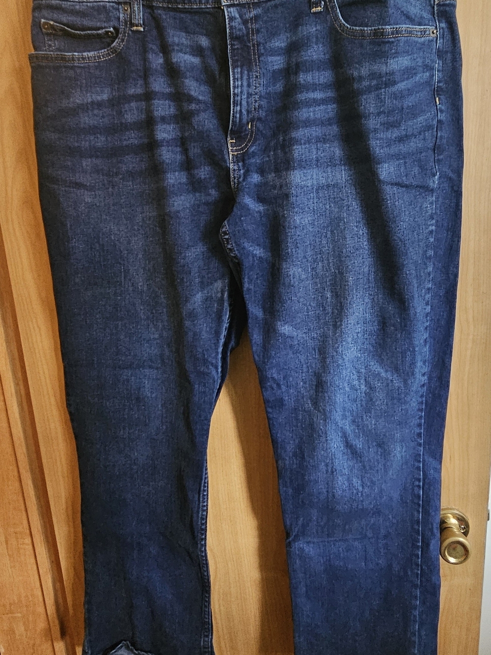 Men's Straight Leg Jeans in Deep Blue Denim
